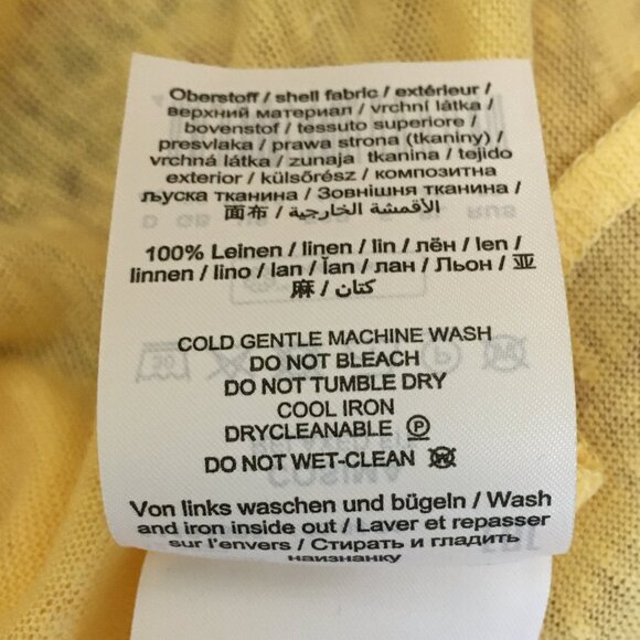 Olsen Cosima Media Sun-Yellow Relaxed Fit 100% Linen Tunic T-Shirt - Picture 12 of 12